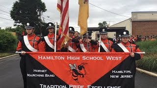 Hamilton West Marching Band   2016   Memorial Day - Groveville NJ