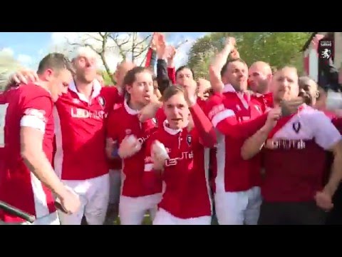 Medal time for the Salford City players!