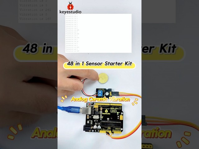Vídeo relacionado con Jopto 5 Unidades Módulo de Sensor de Vibración Piezo Analógico de Cerámica para Arduino DIY Kit