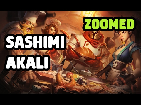 SASHIMI AKALI SKIN ZOOMED SPOTLIGHT - LEAGUE OF LEGENDS