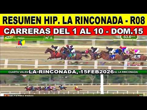 RESUMEN COMPLETO , HIP. LA RINCONADA  R08 🟢 #15feb 2026  CARRERAS DESDE EL INICIO 🍀