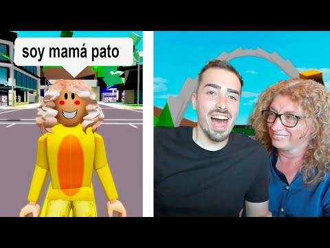 MI MAMÁ JUEGA ROBLOX POR PRIMERA VEZ!! Pato Loco y Mamá Pato