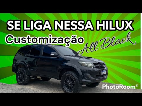 CUSTOMIZAÇÃO TOYOTA HILUX SW4 ENVELOPAMENTO ALL BLACK