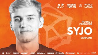 the drop already had big terraria vibes with the rolling cynths thing. The one that goes up and down（00:03:25 - 00:10:56） - SyJo 🇩🇪 | GRAND BEATBOX BATTLE 2023: WORLD LEAGUE | Producer Showcase Round 2