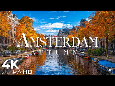 Autumn in Amsterdam, Netherlands  4K 🍂 Nature Relaxation Film with Calming Music