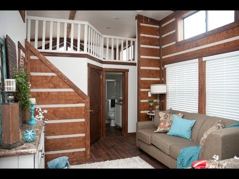Stunning Tiny Home with Chinked Log Interior - RRC Platinum Meadowview #tinyhometues