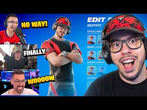 Streamers REACT To My NEW ICON SKIN! (Typical Gamer)