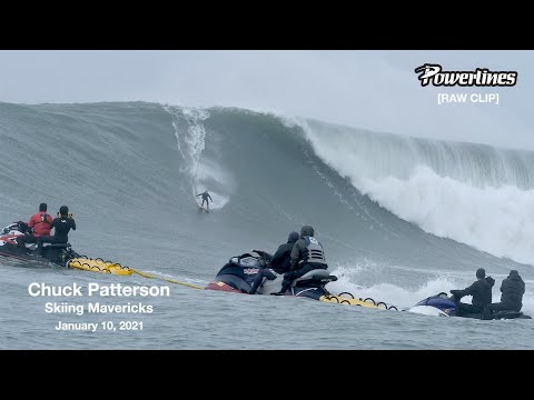 Odd sight: Dana Point surfer charged a massive 40-foot Mavericks wave – wearing water skis