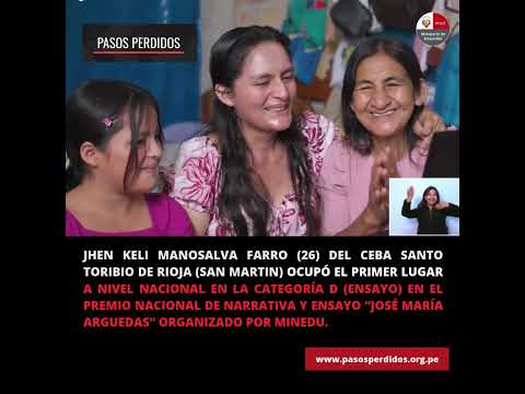 Jhen Manosalva del CEBA Santo Toribio de Rioja (San Martín) ocupó el primer lugar en premio JMA 2026