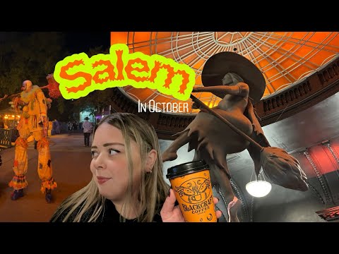 SALEM IN OCTOBER! 🎃 Whats it like? An Afternoon of Witchy Vibes, Spooky Shops & Coffee!