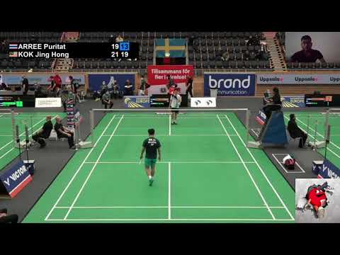(MAS) Kok Jin Hong Vs (THA) Arree Puritat | Victor Swedish Open 2022 | Badminton | QR32