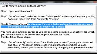 HOW TO REMOVE AUTOLIKE ON FACEBOOK