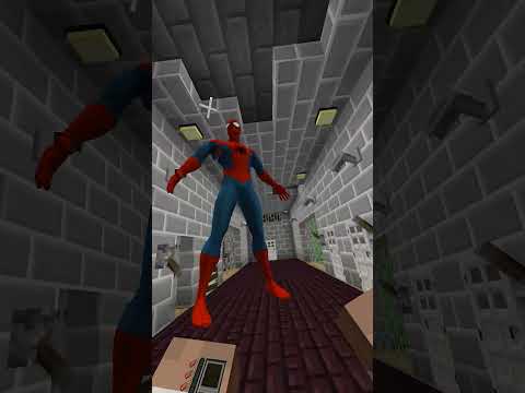 ESCAPE from SUPERHERO PRISON in Minecraft Challenge #minecraft #shorts #challenge #prison #escape