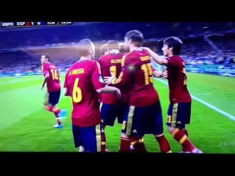 Xavi Hernandez  Andres Iniesta  Cesc Fabregas  Silva (BARCA) take Italia to school