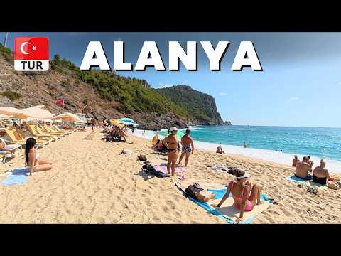 Alanya Beach Life 4K | Cleopatra Beach & Promenade Walking Tour | Antalya Turkiye