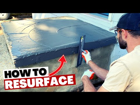 How to Resurface Concrete Steps (Newcrete Concrete Resurfacer Application on Front Porch Steps)