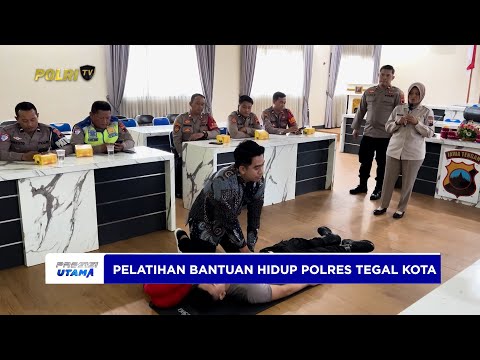 POLRES TEGAL KOTA GELAR PELATIHAN BANTUAN HIDUP DASAR UNTUK PERSONEL