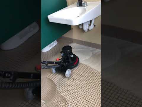 HAWK 13 Inch Mighty Floor Machine Cleaning Tiles and Grout Video