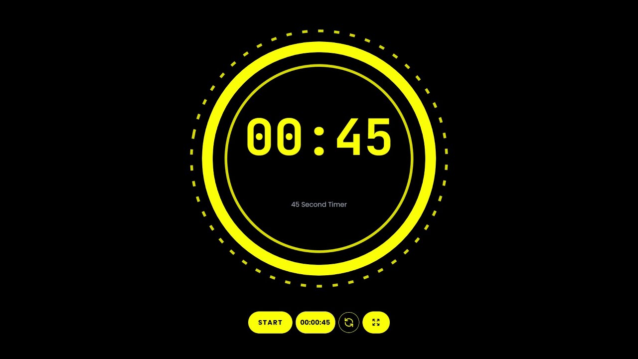 45 Second Timer - Traditional Clock