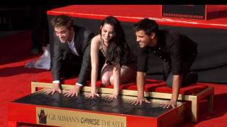 Breaking Dawn Handprint Ceremony - Robert Pattinson, Kristen Stewart, Taylor Lautner (2011) video
