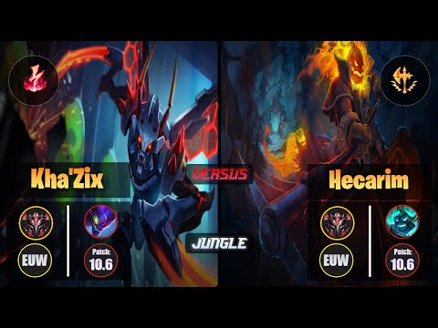 GrandMaster KHA'ZIX [Electrocute] (Jungle) VS  HECARIM - Grandmaster EUW Patch 10.6