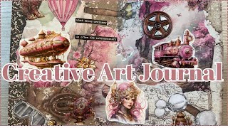 CREATIVE ART JOURNAL COLLAGE WITH ME | LADY VAGABOND THEME