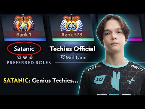 SATANIC🔥When Rank 1 Satanic and Techies Official Are on the Same Team (first pick Techies)🔥