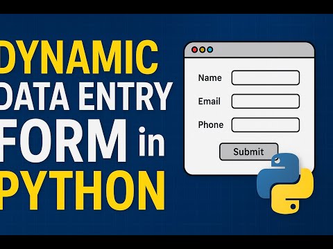 Python Tkinter GUI Project – Create Dynamic Data Entry Form