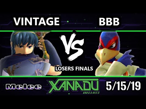 S@X 302 SSBM - Vintage (Marth) Vs. BBB (Falco) - Smash Melee Losers Finals