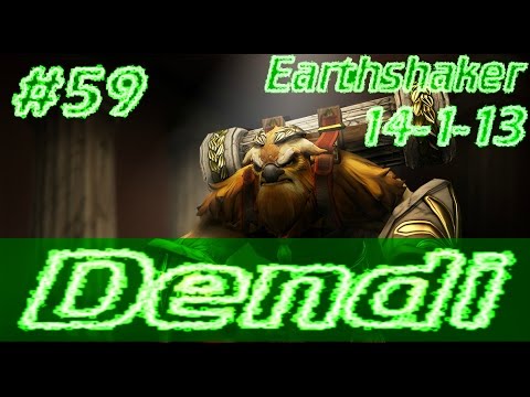 #59 Dota2 Top MMR - Dendi plays Earthshaker - (14-1-13) - Full game
