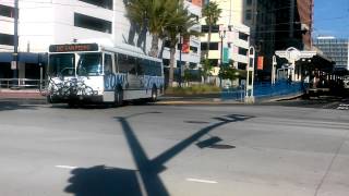 LADOT Orion 05.501 making a left turn.