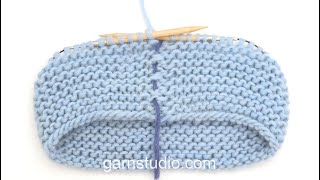 Video thumbnail for How to work garter stitch/ridges with knitted stitches (in the round) – Continental knitting style
