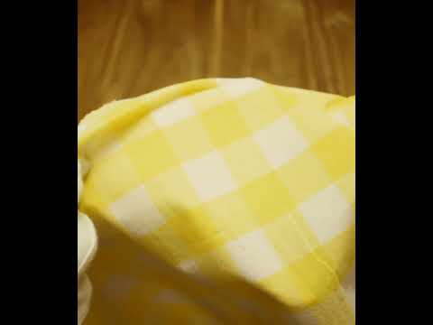 Check Yellow & White Pure Cotton 98 GSM Handwoven Fabric — video
