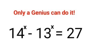 14^x - 13^x = 27 99% failed this Ukraine test! Can you do it? #ukraine