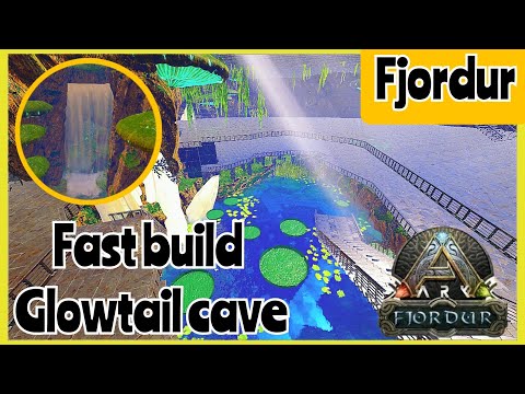 build design Vnaheim Glowtail cave(Fjordur) _Ark survival evolved