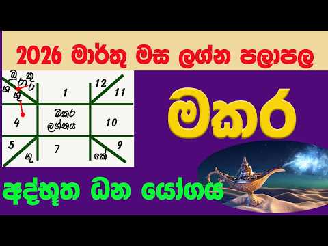 Lagna Palapala Makara lagnaya 2026 March