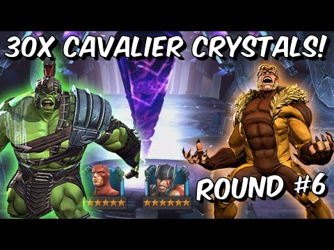 30x 6 Star Cavalier Crystal Opening! - Round #6 - 8k Likes Smashed! - Marvel Contest of Champions