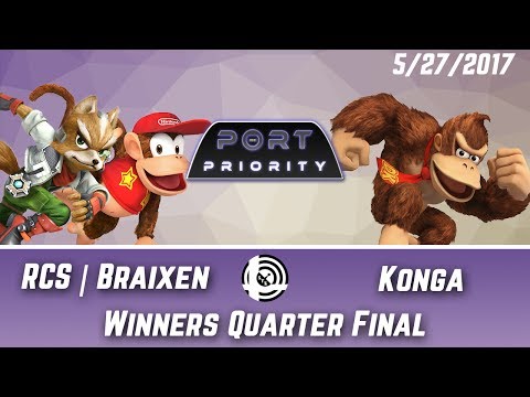 Port Priority - RCS | Braixen (Fox, Diddy Kong)  Vs. Konga (Donkey Kong) - Winners Quarter Final