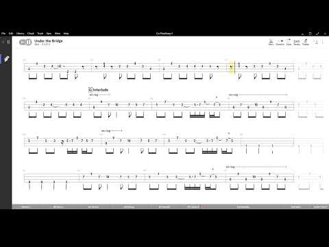 Under the Bridge (Red Hot Chili Peppers),Tablatura e base Senza Basso - Backing bass track - NO BASS