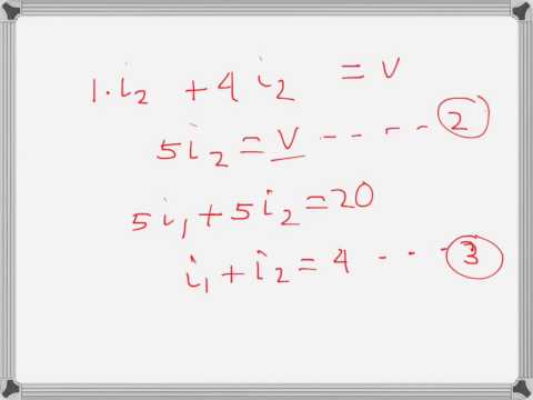 Electrical Engg: Loop current method (problem example)