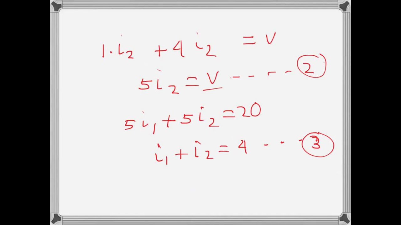 Electrical Engg: Loop current method (problem example)