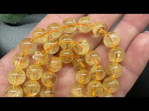 Цитрин натуральний 8 мм, круглий