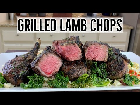 Grilled Lamb Chops- With Garlic, Mint, Oregano Pesto