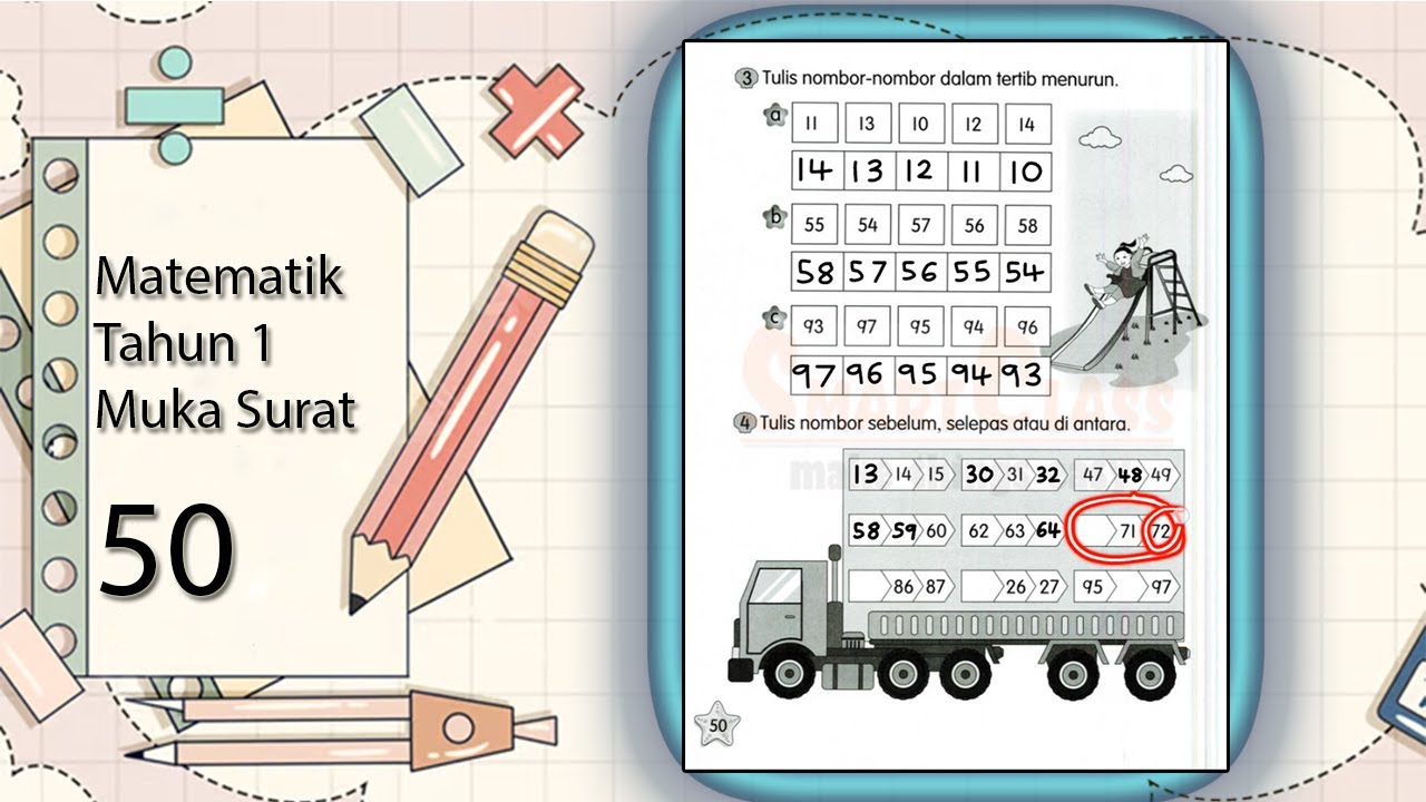 Buku Aktiviti Matematik Tahun 1 Muka Surat 50 KPM Jilid 1