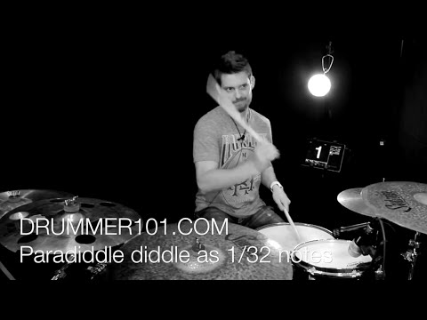 Drummer101 with Kevin Prince: Paradiddle-diddle as 32nd notes