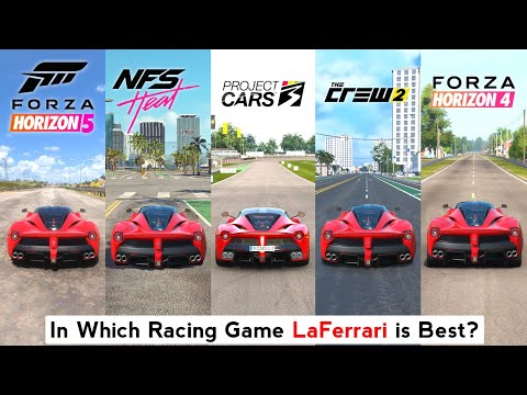 LaFerrari Comparison in NFS Heat, The Crew 2, Forza Horizon 5 & 4, Project cars 2 & 3