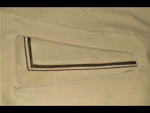 Sew a welt pocket in any shape Video