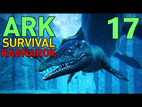 [17] Baby Mosasaur and Ocean Caves! (ARK Ragnarok Survival Multiplayer)