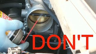 Beware when cleaning the throttle body of Toyota highlander, Sienna, Lexus with any solvent MY WAY