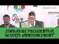 Zimbabwe 2023 Election Results Announcement Mnangagwa CCC Nelson Chamisa ZANU PF